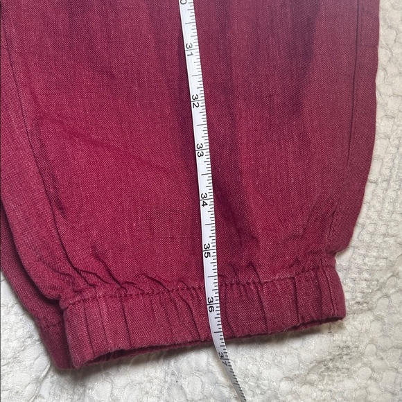 Athleta 100% linen Pink joggers size 6 - Picture 8 of 12